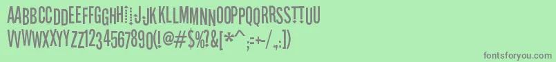 Stereofidelic Font – Gray Fonts on Green Background