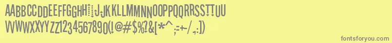 Stereofidelic Font – Gray Fonts on Yellow Background