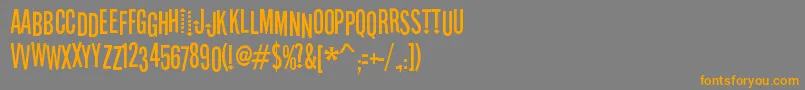 Stereofidelic Font – Orange Fonts on Gray Background