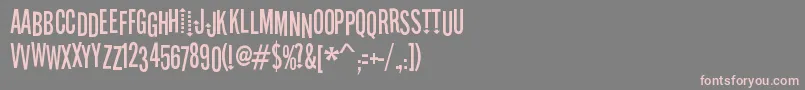 Stereofidelic Font – Pink Fonts on Gray Background