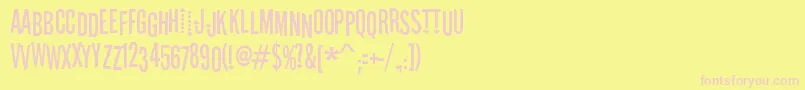 Stereofidelic Font – Pink Fonts on Yellow Background