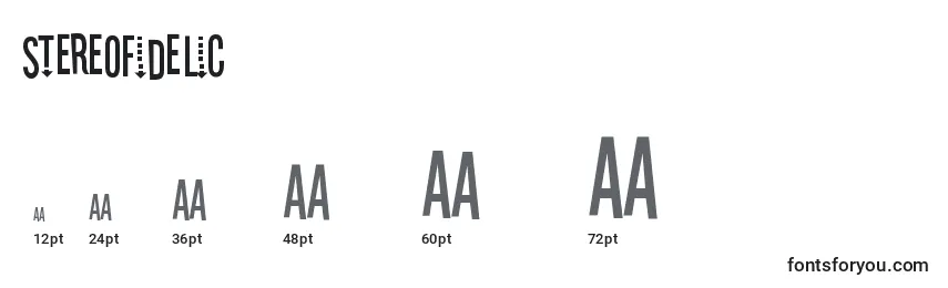 Stereofidelic Font Sizes
