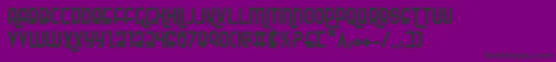 Rokikier-Schriftart – Schwarze Schriften auf violettem Hintergrund
