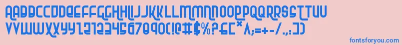 Rokikier Font – Blue Fonts on Pink Background