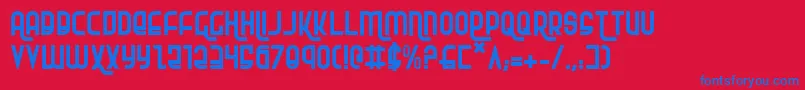 Rokikier-fontti – siniset fontit punaisella taustalla
