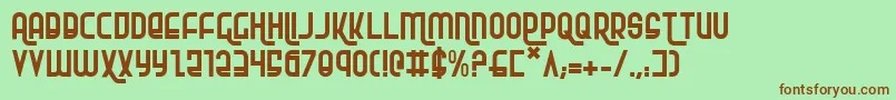 Шрифт Rokikier – коричневые шрифты на зелёном фоне