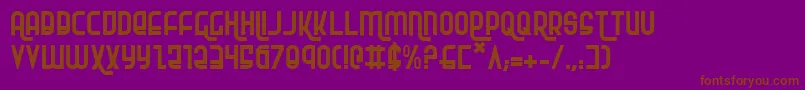 Rokikier-fontti – ruskeat fontit violetilla taustalla