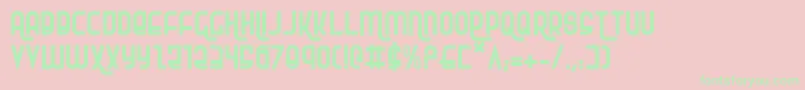 Rokikier-fontti – vihreät fontit vaaleanpunaisella taustalla