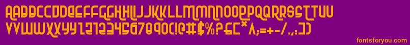 Rokikier-fontti – oranssit fontit violetilla taustalla