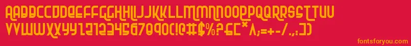 Rokikier Font – Orange Fonts on Red Background