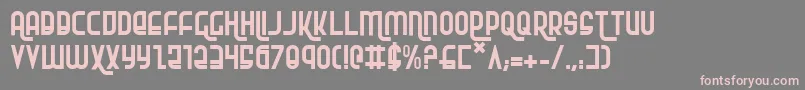 Rokikier-fontti – vaaleanpunaiset fontit harmaalla taustalla