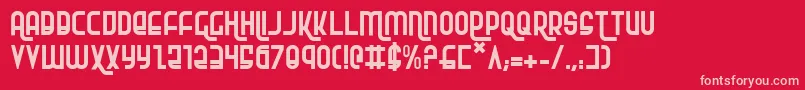 Rokikier Font – Pink Fonts on Red Background