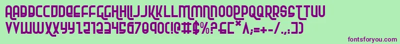 Rokikier-fontti – violetit fontit vihreällä taustalla