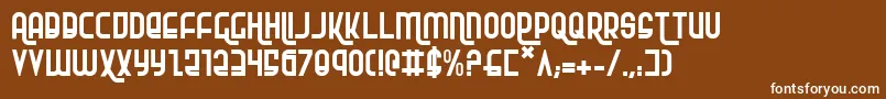 Шрифт Rokikier – белые шрифты на коричневом фоне