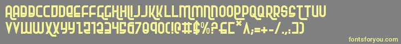 Rokikier-fontti – keltaiset fontit harmaalla taustalla