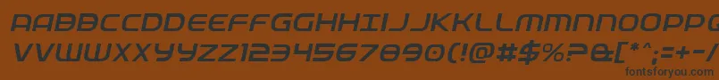 Fedservicelightital Font – Black Fonts on Brown Background