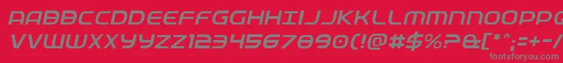 Fedservicelightital Font – Gray Fonts on Red Background