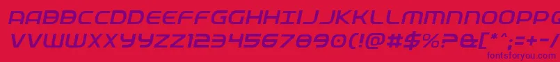 Fedservicelightital Font – Purple Fonts on Red Background