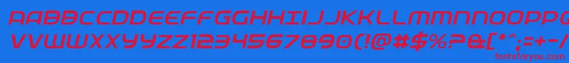 Fedservicelightital-fontti – punaiset fontit sinisellä taustalla