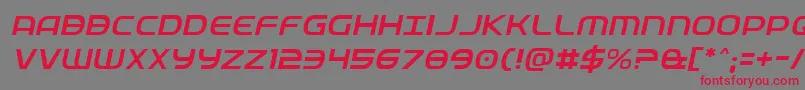 Fedservicelightital Font – Red Fonts on Gray Background