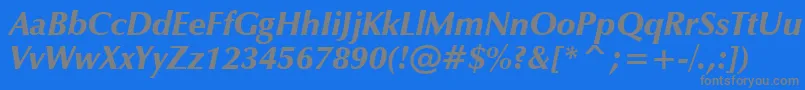 More about ZapfHumanist601UltraItalicBt Font ZapfHumanist601UltraItalicBt Font – Gray Fonts on Blue Background