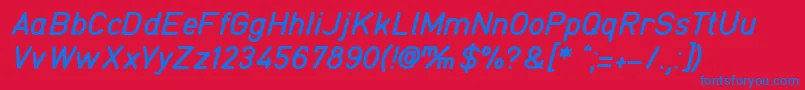 Tgl016 Font – Blue Fonts on Red Background