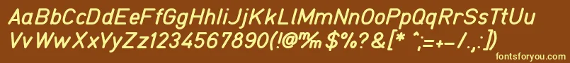 Tgl016 Font – Yellow Fonts on Brown Background