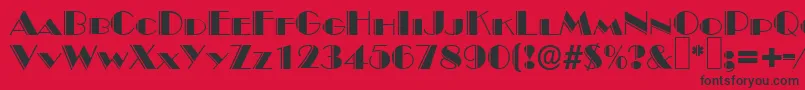 フォントB822DecoRegular – 赤い背景に黒い文字