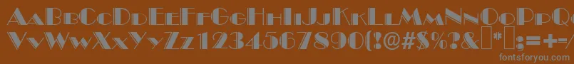 B822DecoRegular Font – Gray Fonts on Brown Background