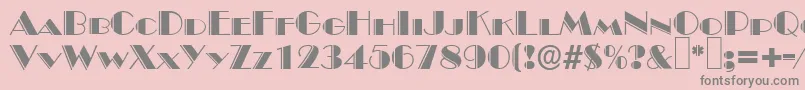 B822DecoRegular Font – Gray Fonts on Pink Background