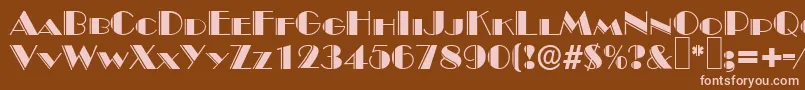 B822DecoRegular Font – Pink Fonts on Brown Background