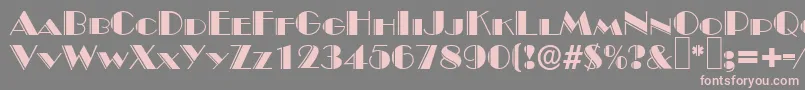 フォントB822DecoRegular – 灰色の背景にピンクのフォント