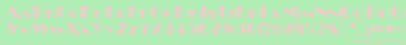 B822DecoRegular Font – Pink Fonts on Green Background