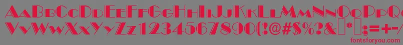 B822DecoRegular Font – Red Fonts on Gray Background