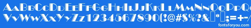 B822DecoRegular Font – White Fonts on Blue Background