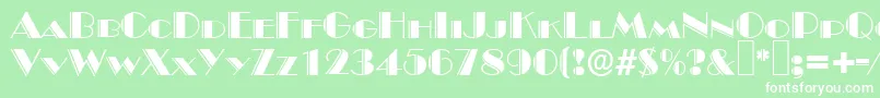 B822DecoRegular Font – White Fonts on Green Background