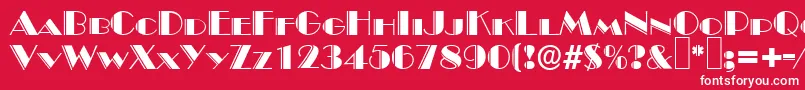 B822DecoRegular Font – White Fonts on Red Background