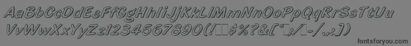 Шрифт HighlightLetPlain.1.0 – чёрные шрифты на сером фоне