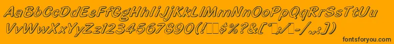 フォントHighlightLetPlain.1.0 – 黒い文字のオレンジの背景