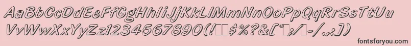 HighlightLetPlain.1.0 Font – Black Fonts on Pink Background