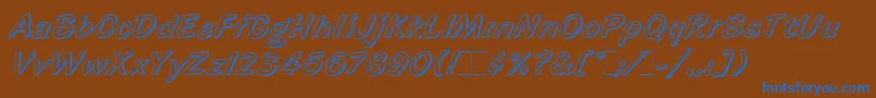 HighlightLetPlain.1.0 Font – Blue Fonts on Brown Background