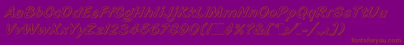 HighlightLetPlain.1.0-Schriftart – Braune Schriften auf violettem Hintergrund