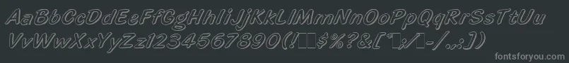 HighlightLetPlain.1.0 Font – Gray Fonts on Black Background