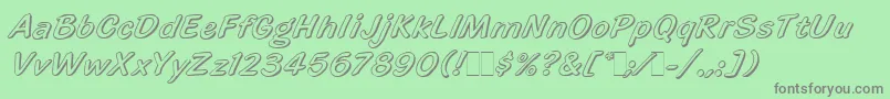 フォントHighlightLetPlain.1.0 – 緑の背景に灰色の文字