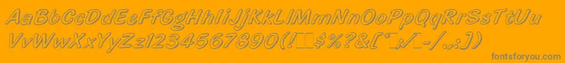 Шрифт HighlightLetPlain.1.0 – серые шрифты на оранжевом фоне