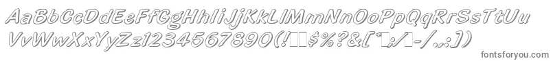 HighlightLetPlain.1.0 Font – Gray Fonts on White Background