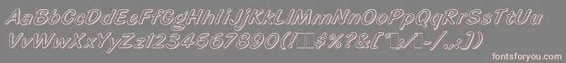 More about HighlightLetPlain.1.0 Font HighlightLetPlain.1.0 Font – Pink Fonts on Gray Background