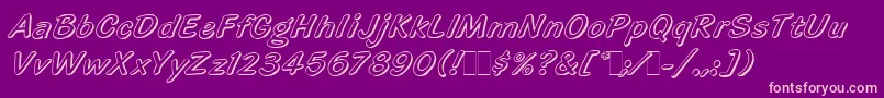 HighlightLetPlain.1.0-Schriftart – Rosa Schriften auf violettem Hintergrund