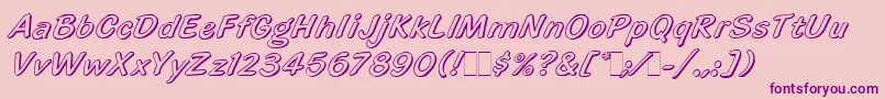 HighlightLetPlain.1.0フォントについての詳細 フォントHighlightLetPlain.1.0 – ピンクの背景に紫のフォント
