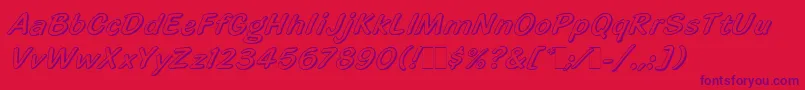 HighlightLetPlain.1.0 Font – Purple Fonts on Red Background